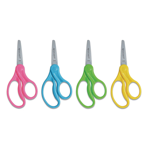 Kids Scissors 5 Inch Pointed Tip Assorted Handles