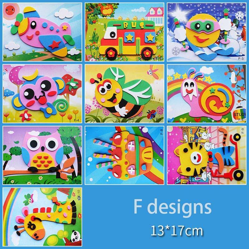 Cartoon 3D EVA Foam Sticker Puzzle Set Kids Toy