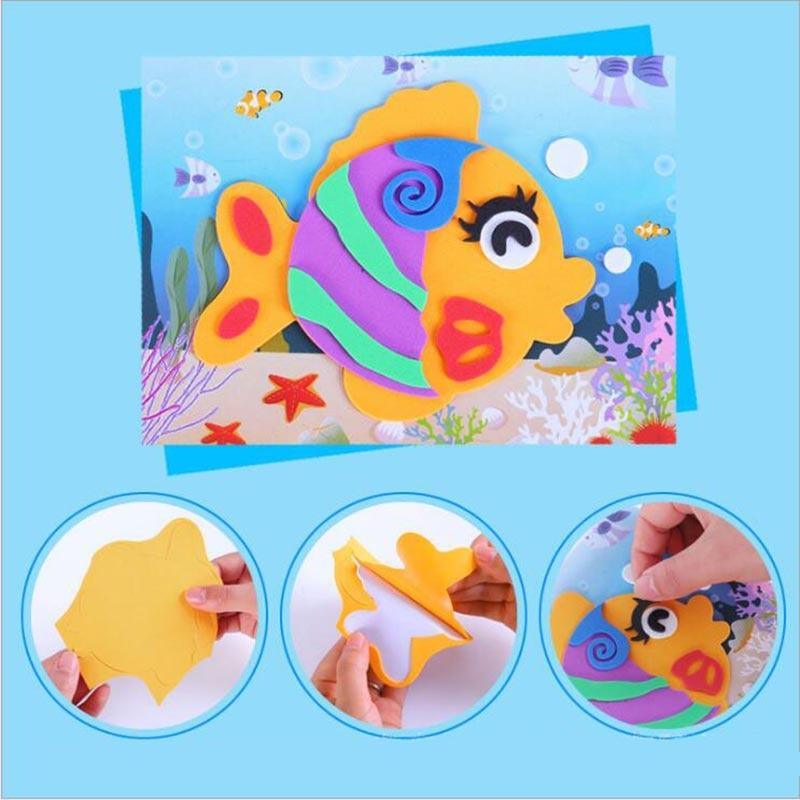 Cartoon 3D EVA Foam Sticker Puzzle Set Kids Toy