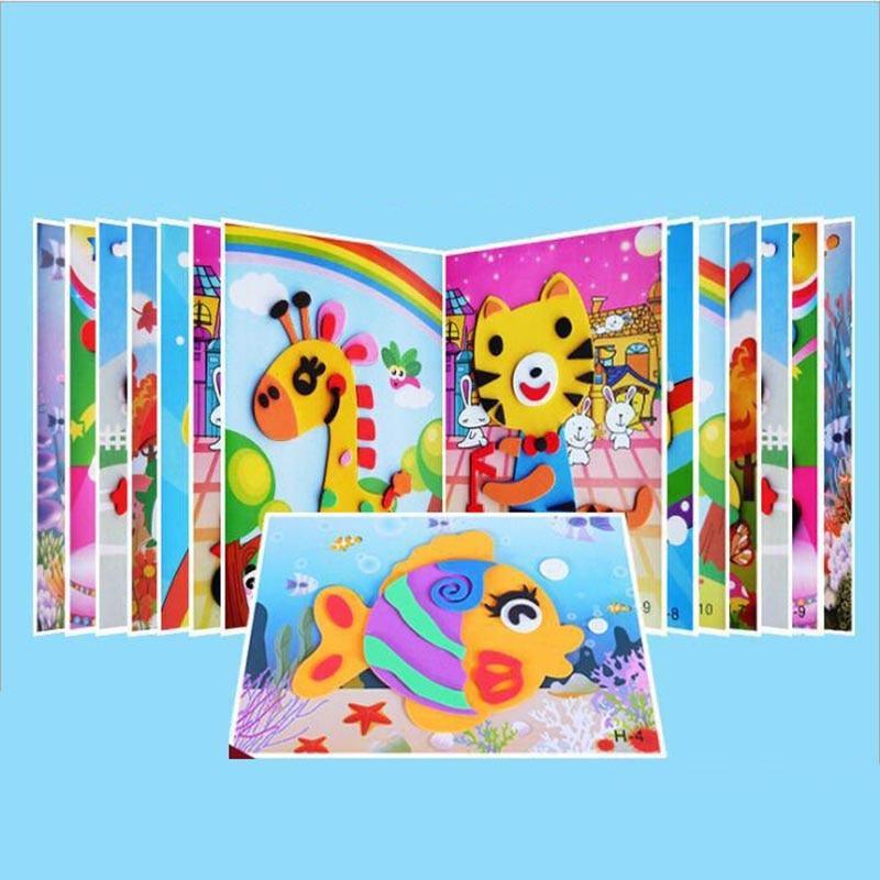 Cartoon 3D EVA Foam Sticker Puzzle Set Kids Toy