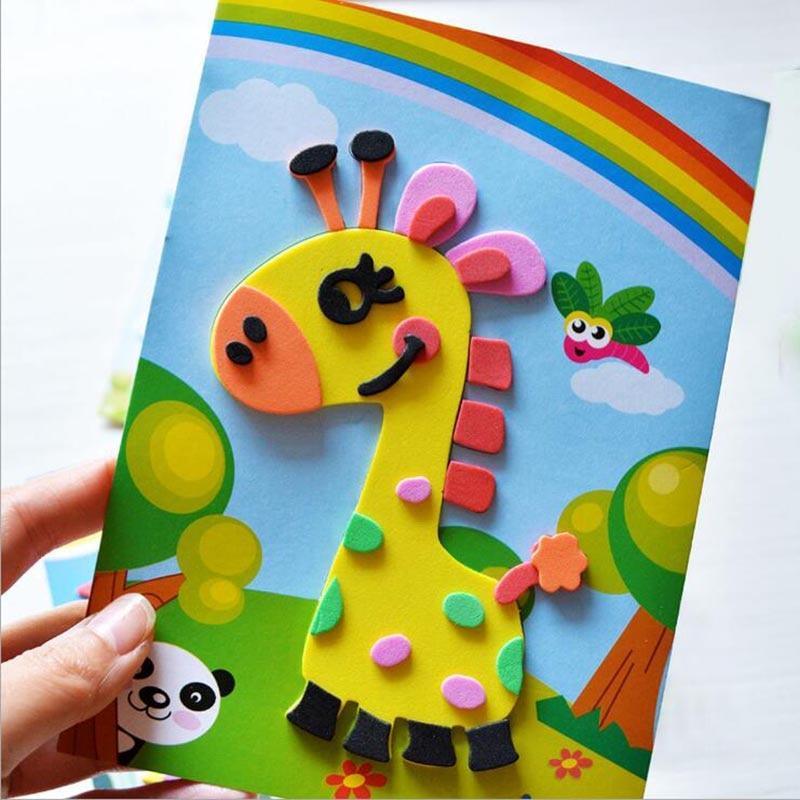 Cartoon 3D EVA Foam Sticker Puzzle Set Kids Toy