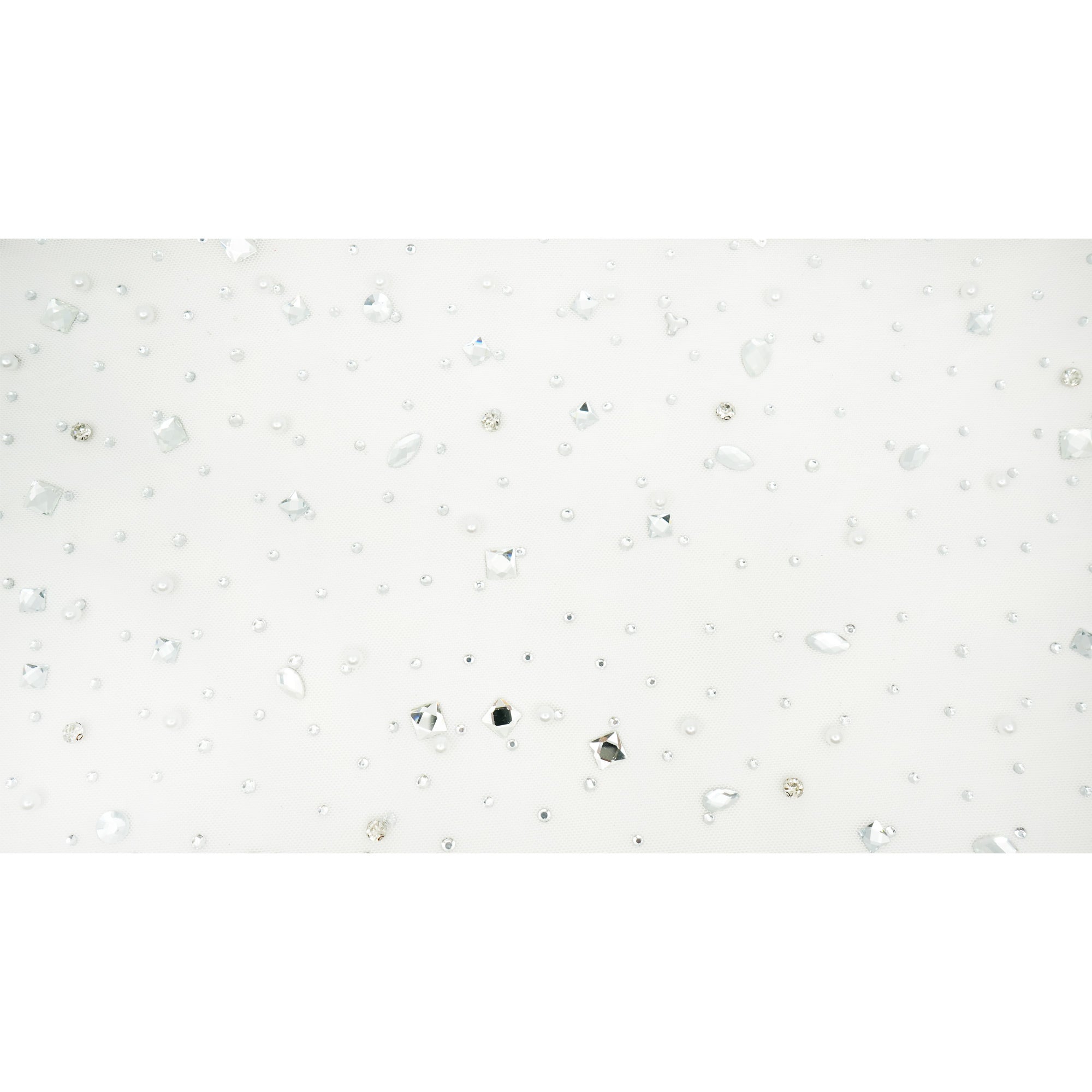 Brilliance Beaded with Rhinestone Stretch Mesh Fabric | Blue Moon Fabrics