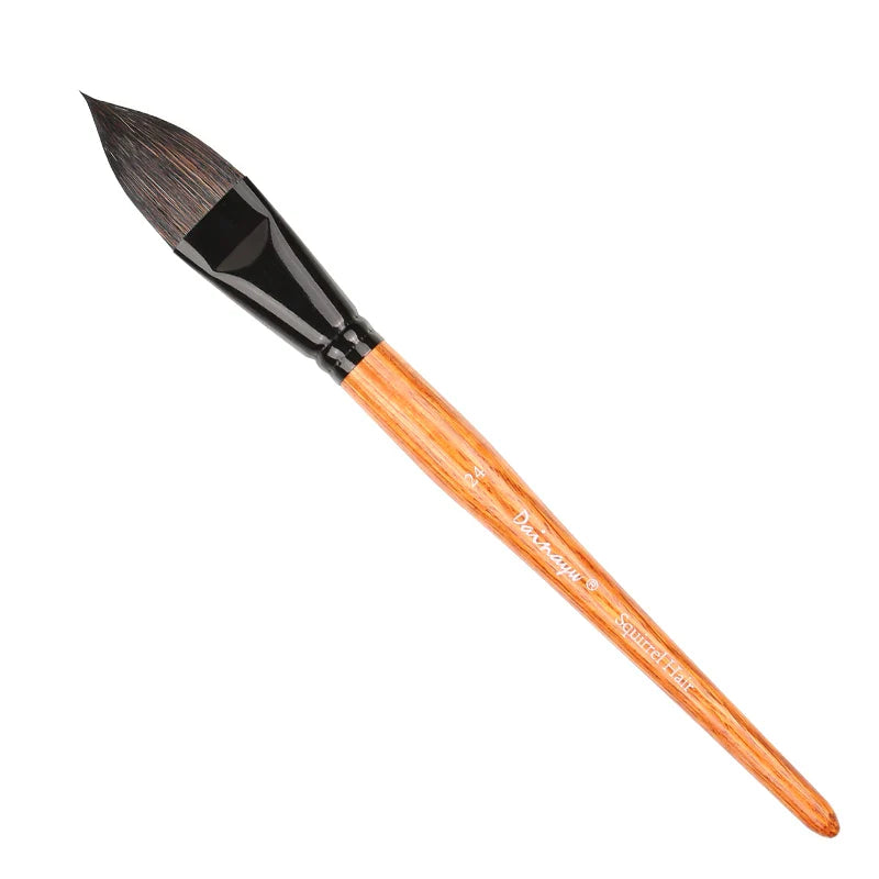 Oval Squirrel Hair Watercolor Mop Brush for Artists