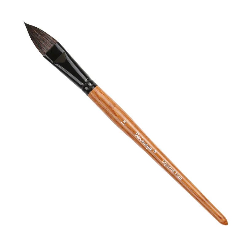 Oval Squirrel Hair Watercolor Mop Brush for Artists