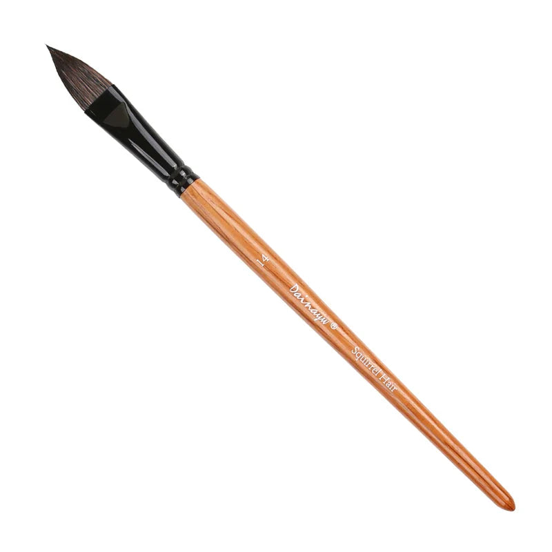 Oval Squirrel Hair Watercolor Mop Brush for Artists