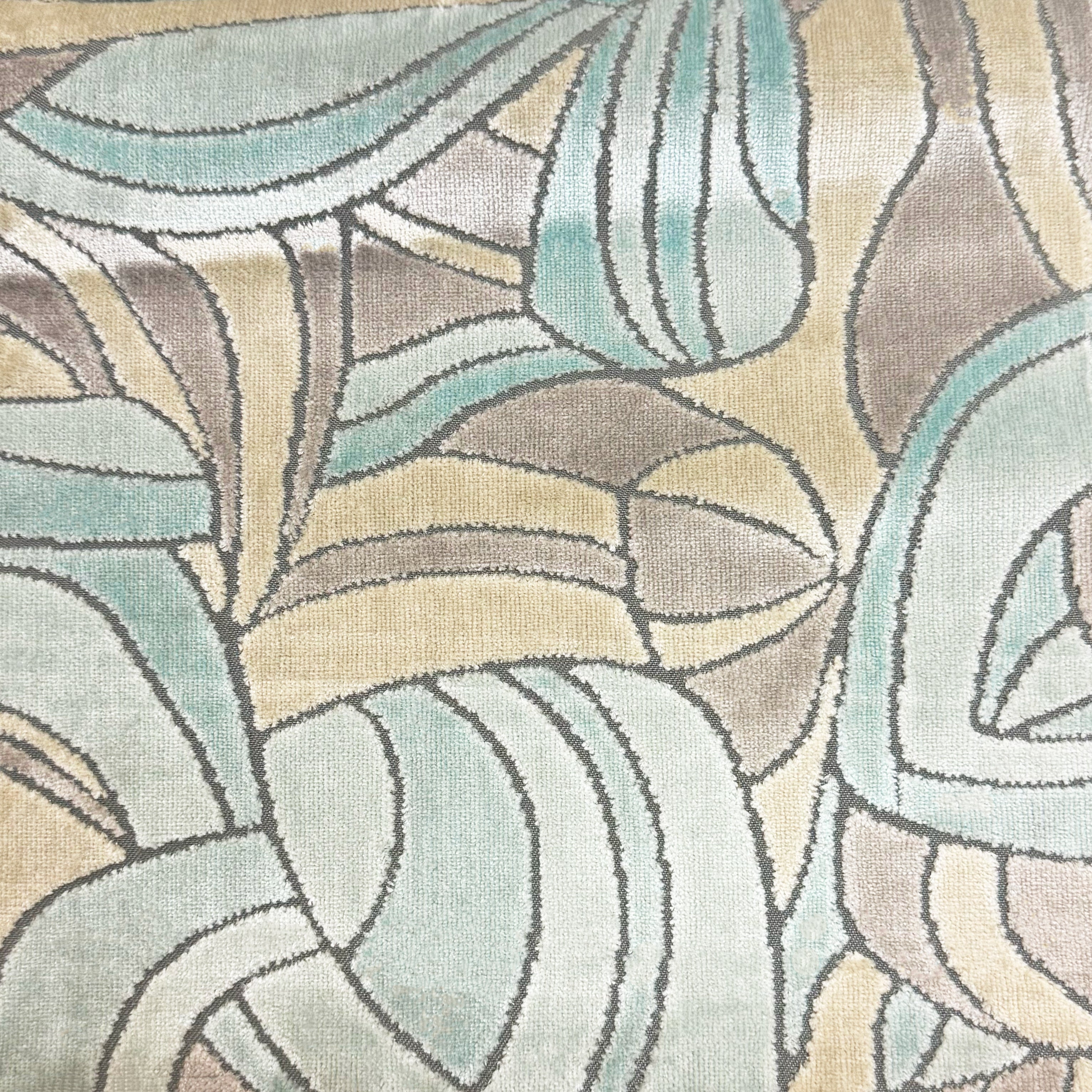 BRUBECK - MULTI-PURPOSE ABSTRACT CUT VELVET UPHOLSTERY FABRIC BY THE YARD