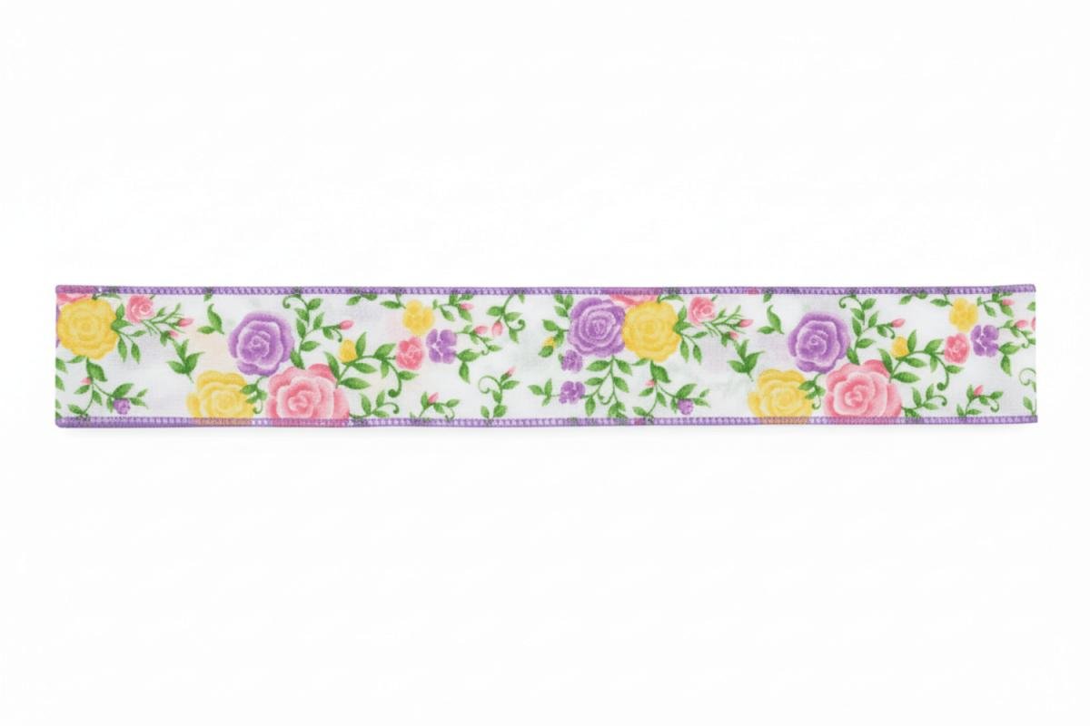1.5" Mini Roses Ribbon: Lavender (10 Yards)
