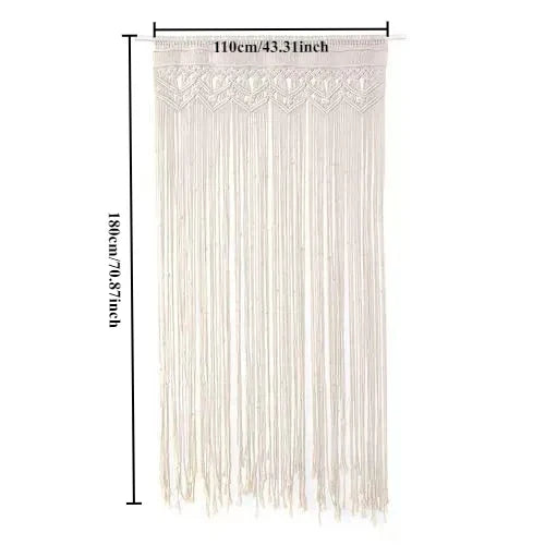 Handwoven Macrame Door Curtain Boho Wall Hanging Tapestry Decor