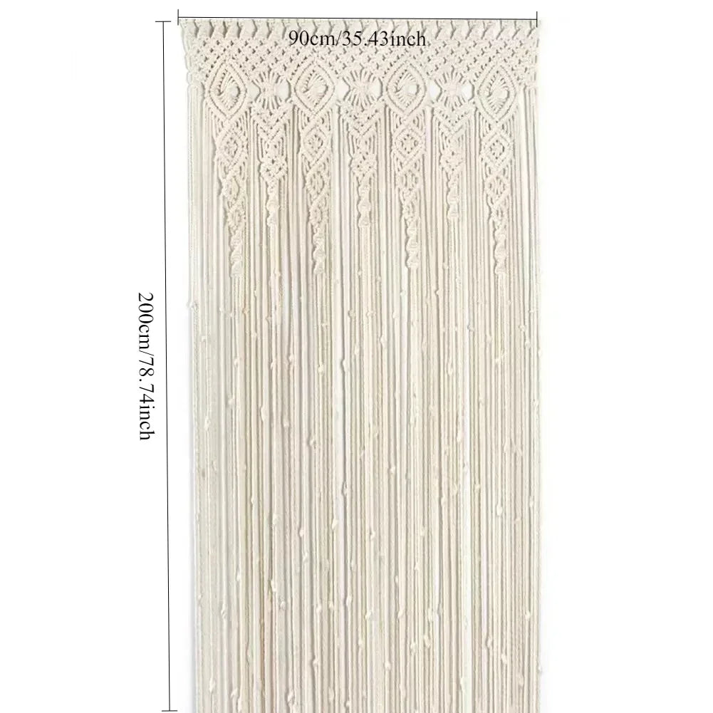 Handwoven Macrame Door Curtain Boho Wall Hanging Tapestry Decor
