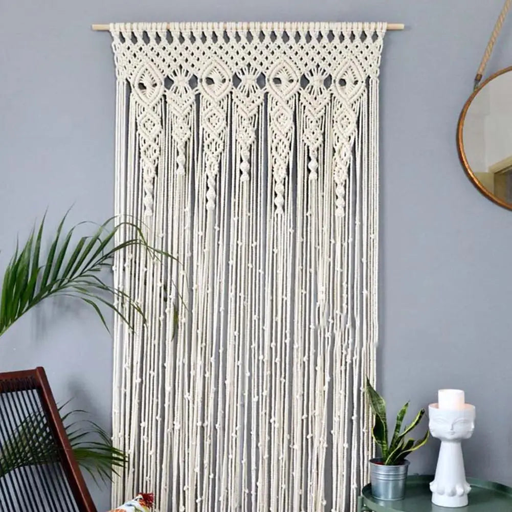 Handwoven Macrame Door Curtain Boho Wall Hanging Tapestry Decor