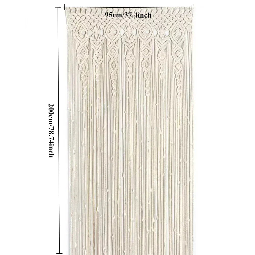 Handwoven Macrame Door Curtain Boho Wall Hanging Tapestry Decor