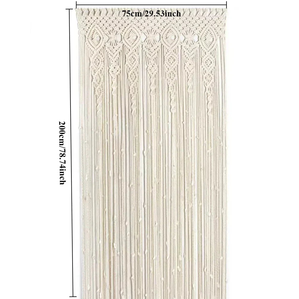 Handwoven Macrame Door Curtain Boho Wall Hanging Tapestry Decor