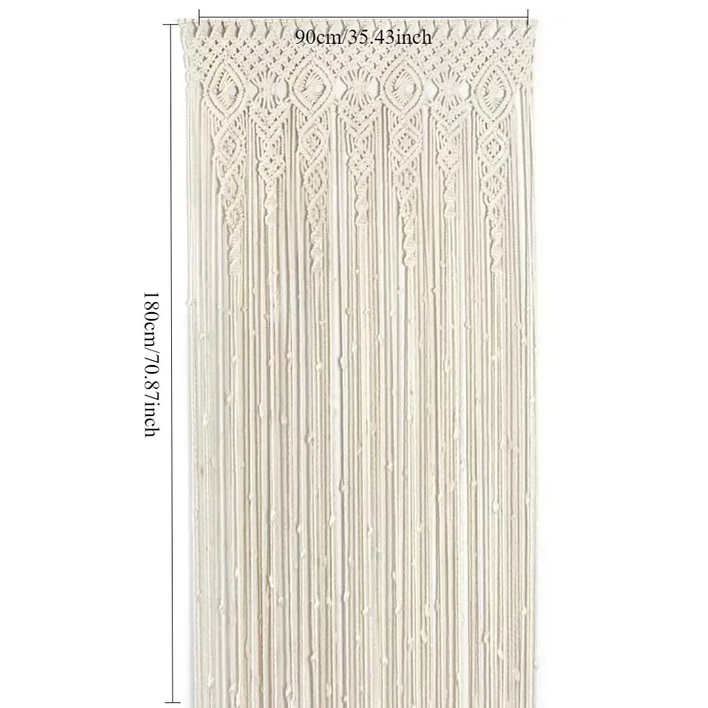 Handwoven Macrame Door Curtain Boho Wall Hanging Tapestry Decor