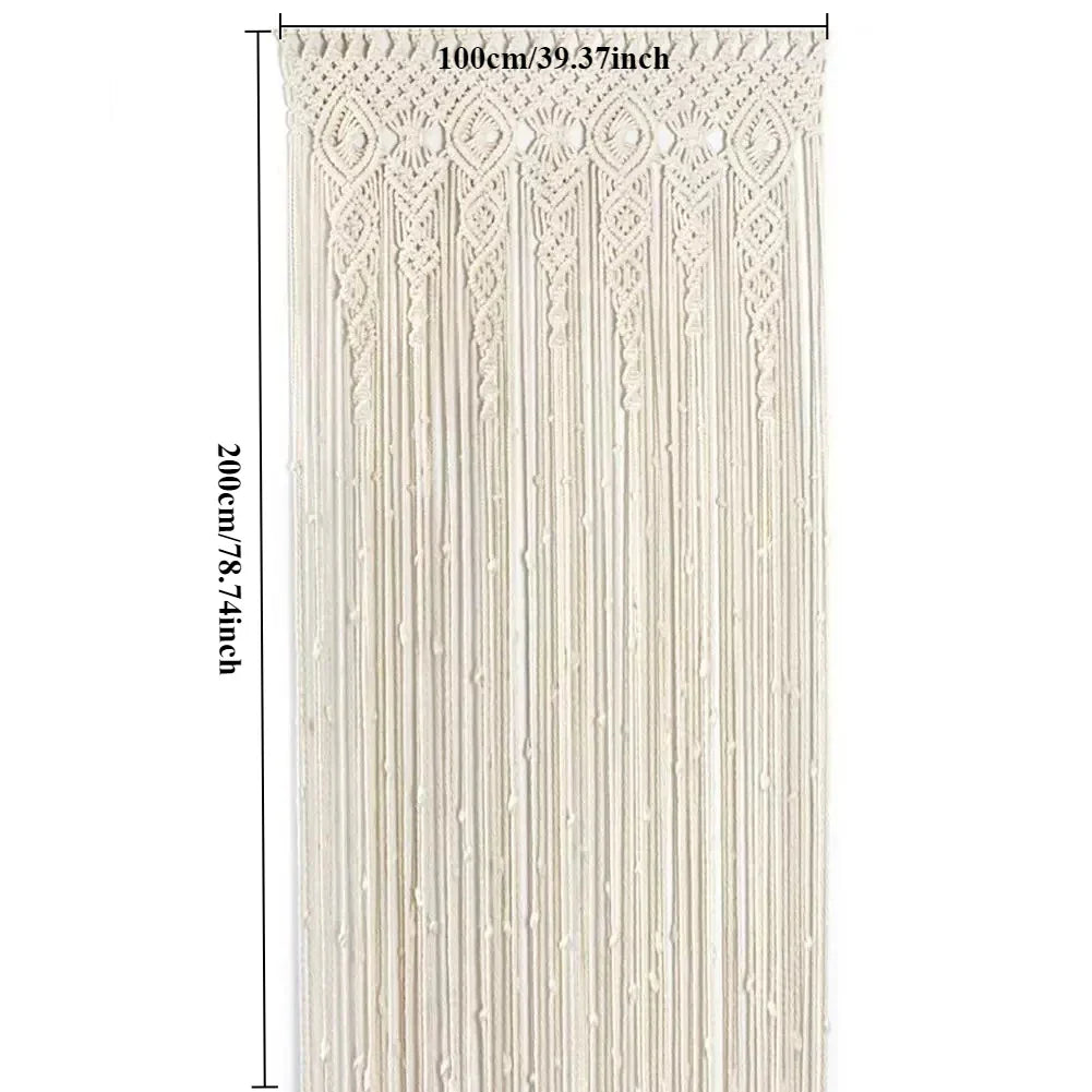 Handwoven Macrame Door Curtain Boho Wall Hanging Tapestry Decor